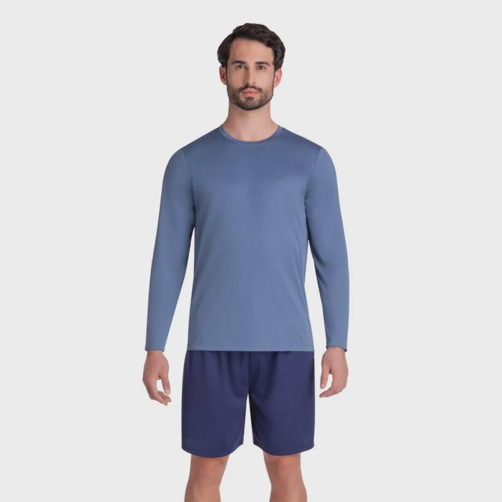 Camiseta Olympikus Essential Manga Longa Masculina