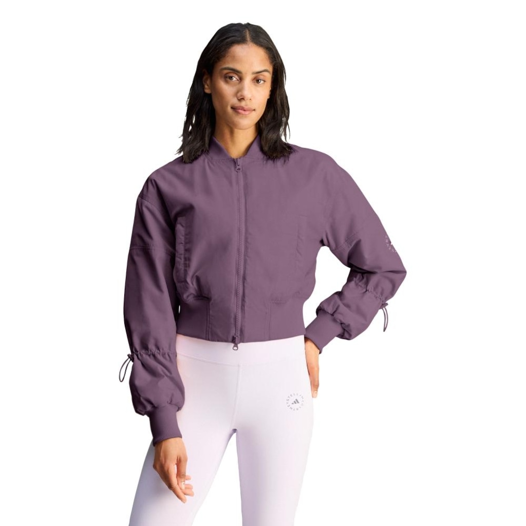 Jaqueta Bomber adidas Cropped de Malha TrueNature adidas by Stella McCartney Feminino