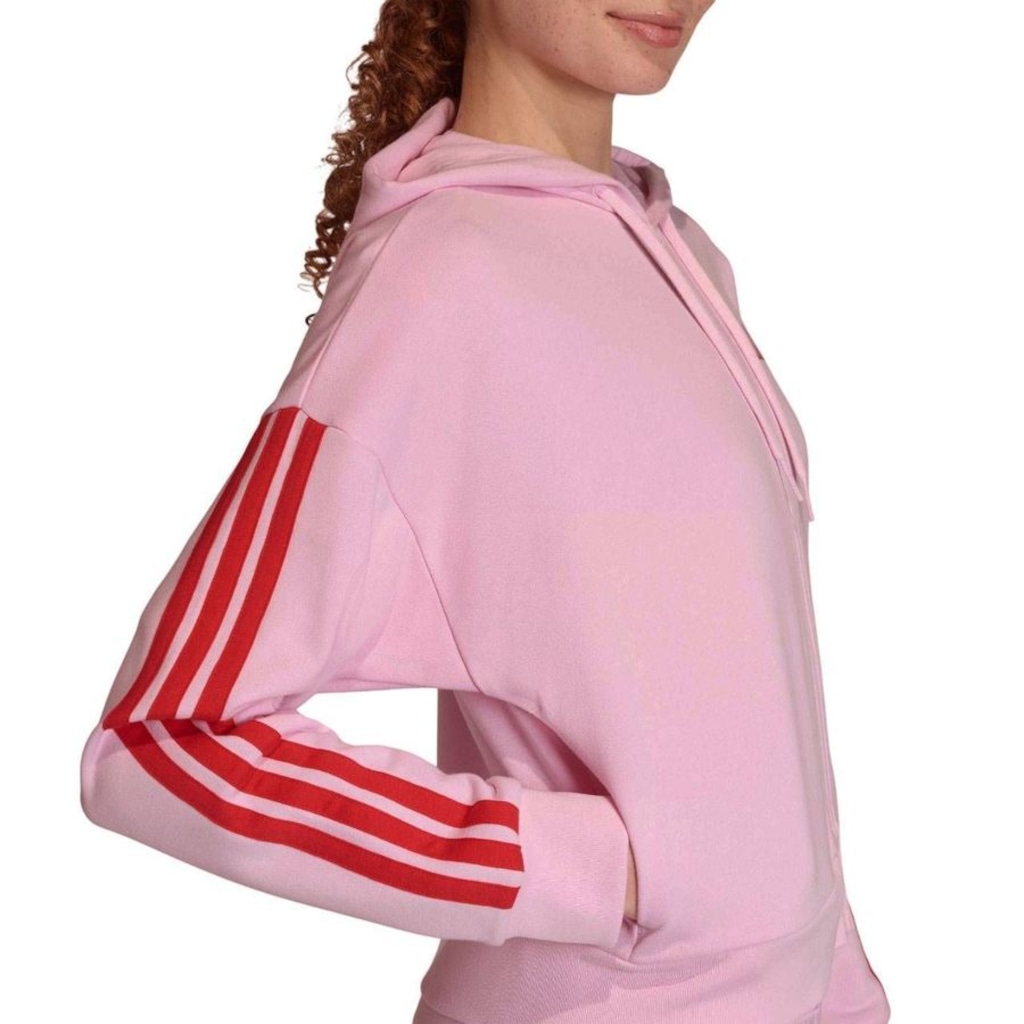 Imagem 4 do produto Jaqueta Adidas 3 Stripes com Capuz Feminina