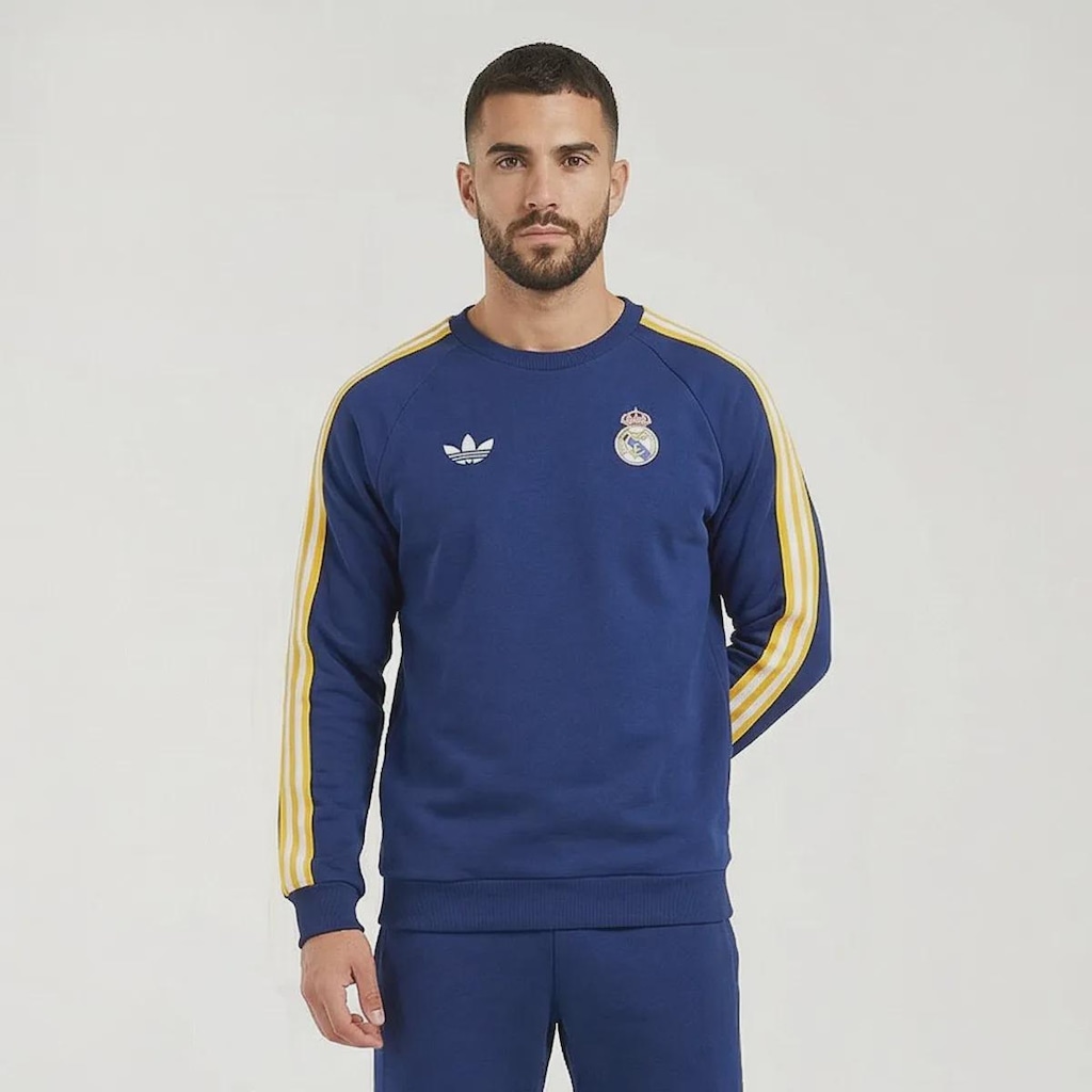 Blusão Moletom Masculino Real Madrid Originals adidas