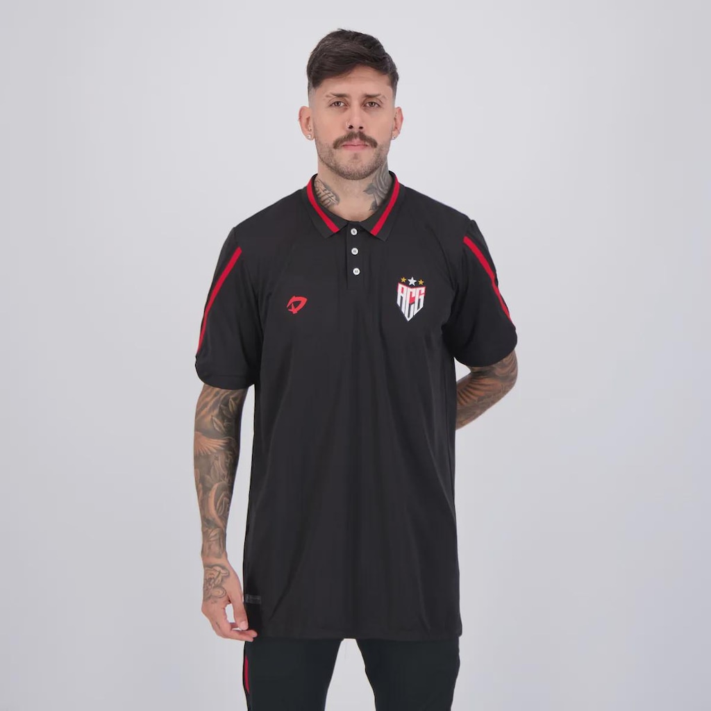 Camiseta Polo do Atlético Goianiense Dragão Premium Viagem 2024 FutFanatics Masculina
