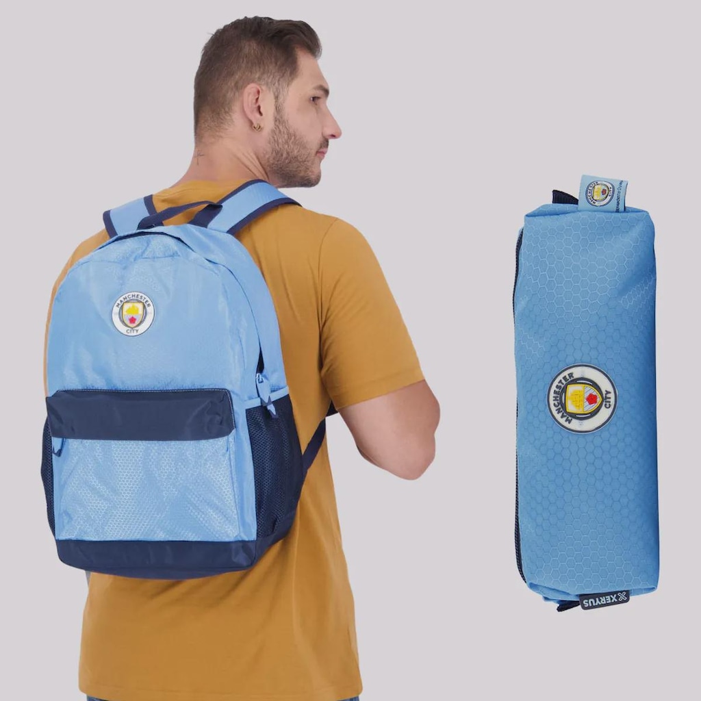 Kit do Manchester City Mochila e Estojo FutFanatics Masculino