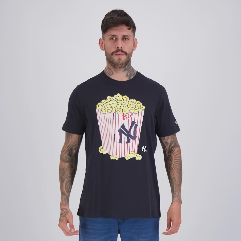 Camiseta Masculina MLB New York Yankees Popcorn New Era