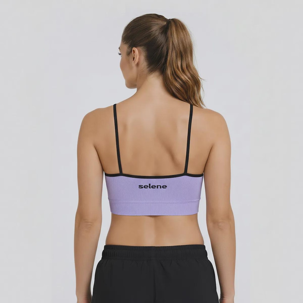 Imagem 3 do produto Top Selene Quadriculado Sem Costura com Bojo Removível Feminino