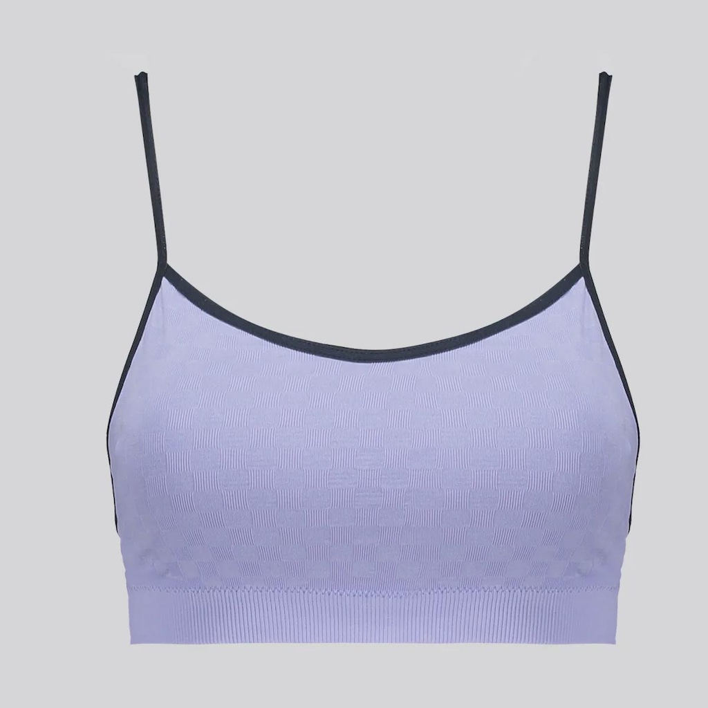 Imagem 4 do produto Top Selene Quadriculado Sem Costura com Bojo Removível Feminino