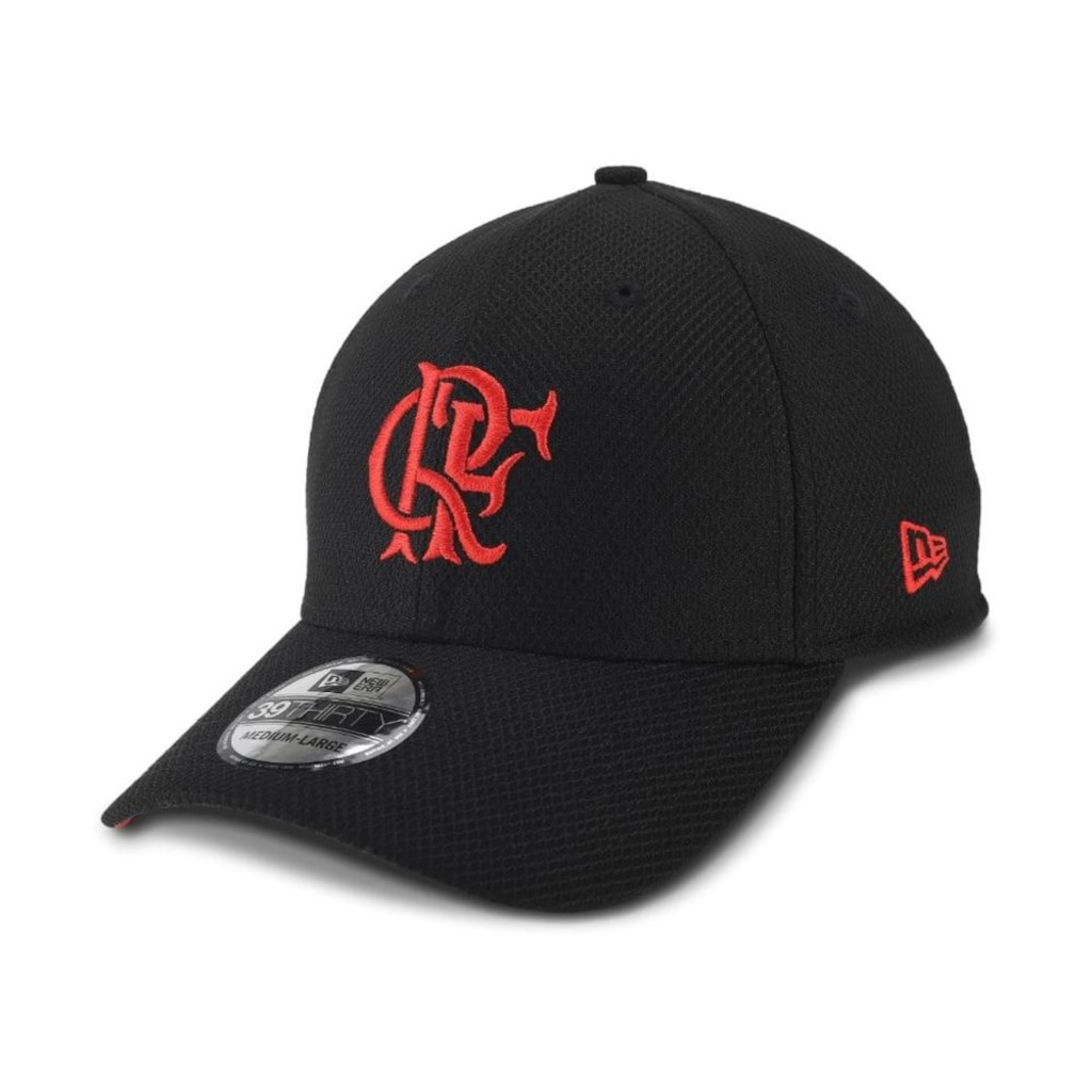 Boné Unissex do Flamengo New Era 39THIRTY Aba Curva