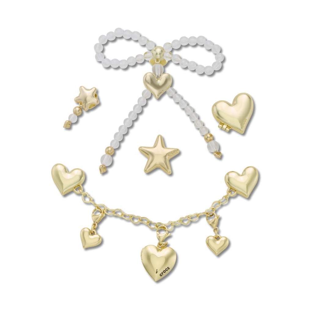 Kit Jibbitz™ Crocs Corações e Estrelas Pack com 5 Peças