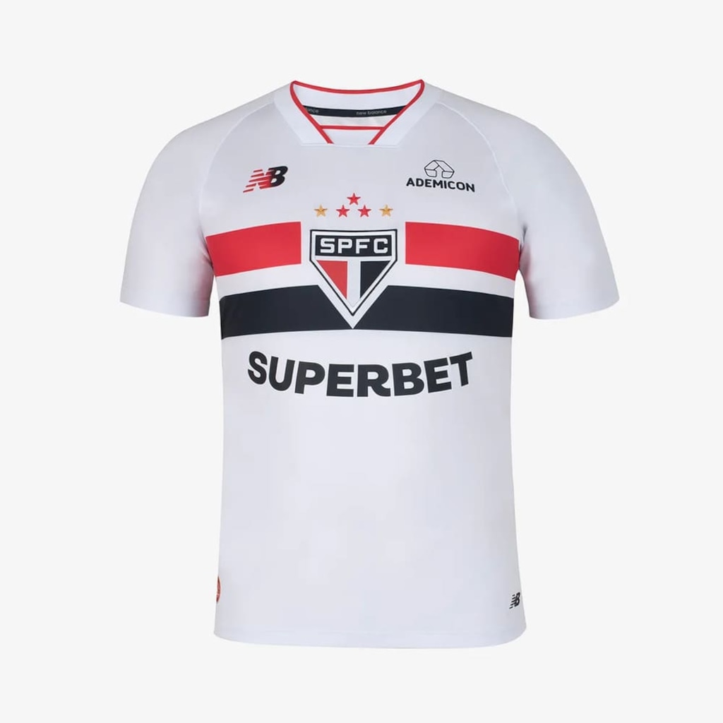 Camisa do São Paulo I New Balance 26/27 Torcedor Braziline - Masculina