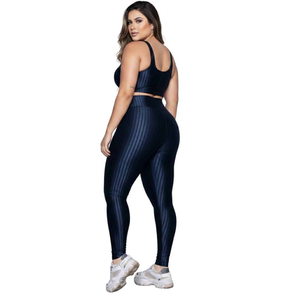 Imagem 3 do produto Conjunto Fitness Plus Size Top e Calça New Zig 3D Vekyo