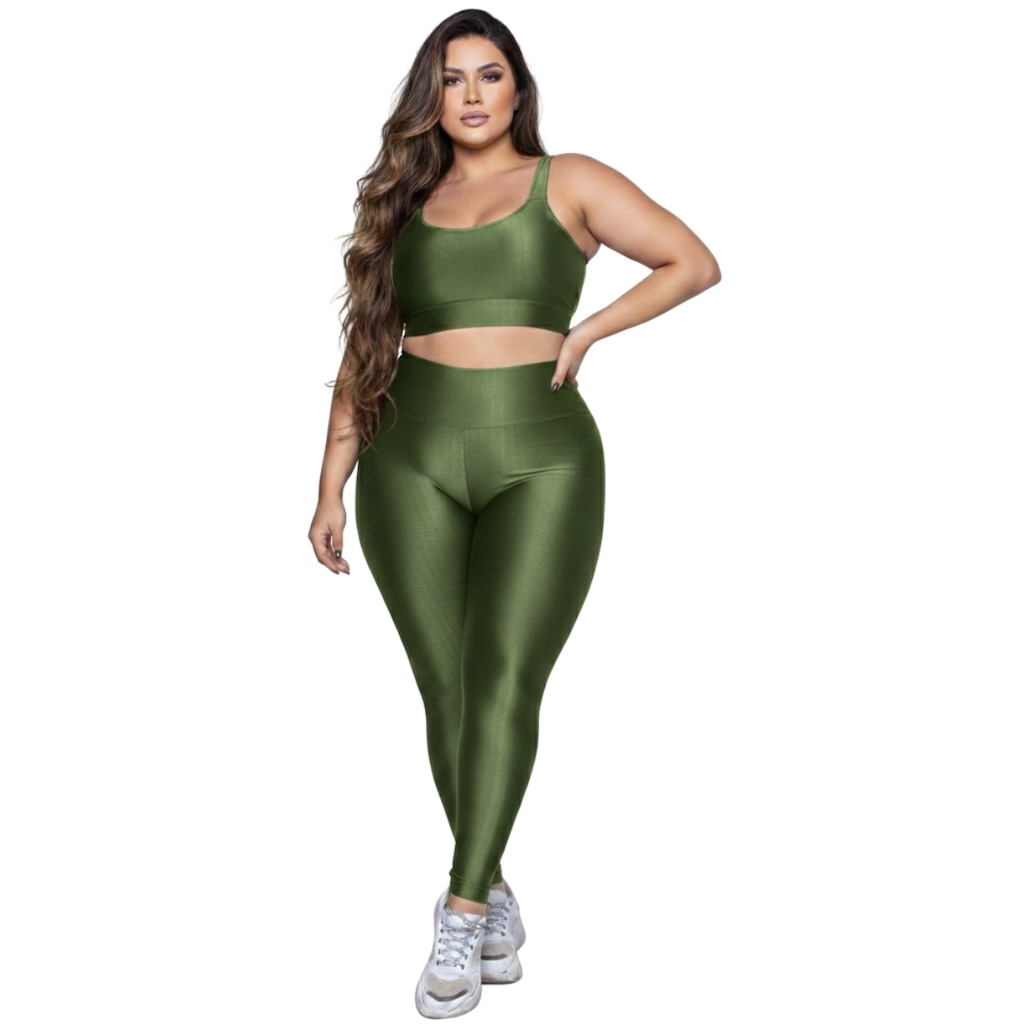 Conjunto Fitness Plus Size Top e Calça New Zig 3D Vekyo