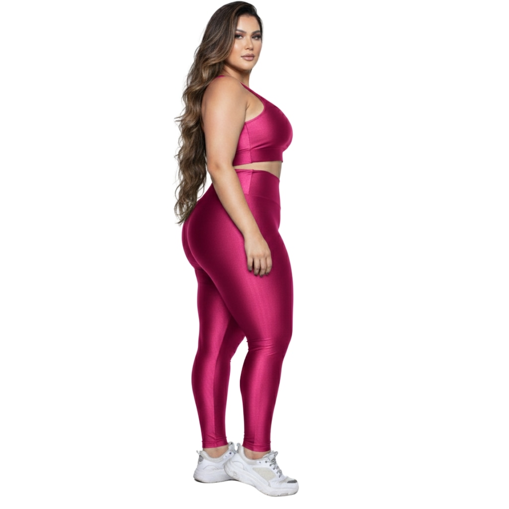 Imagem 2 do produto Conjunto Fitness Plus Size Top e Calça New Zig 3D Vekyo