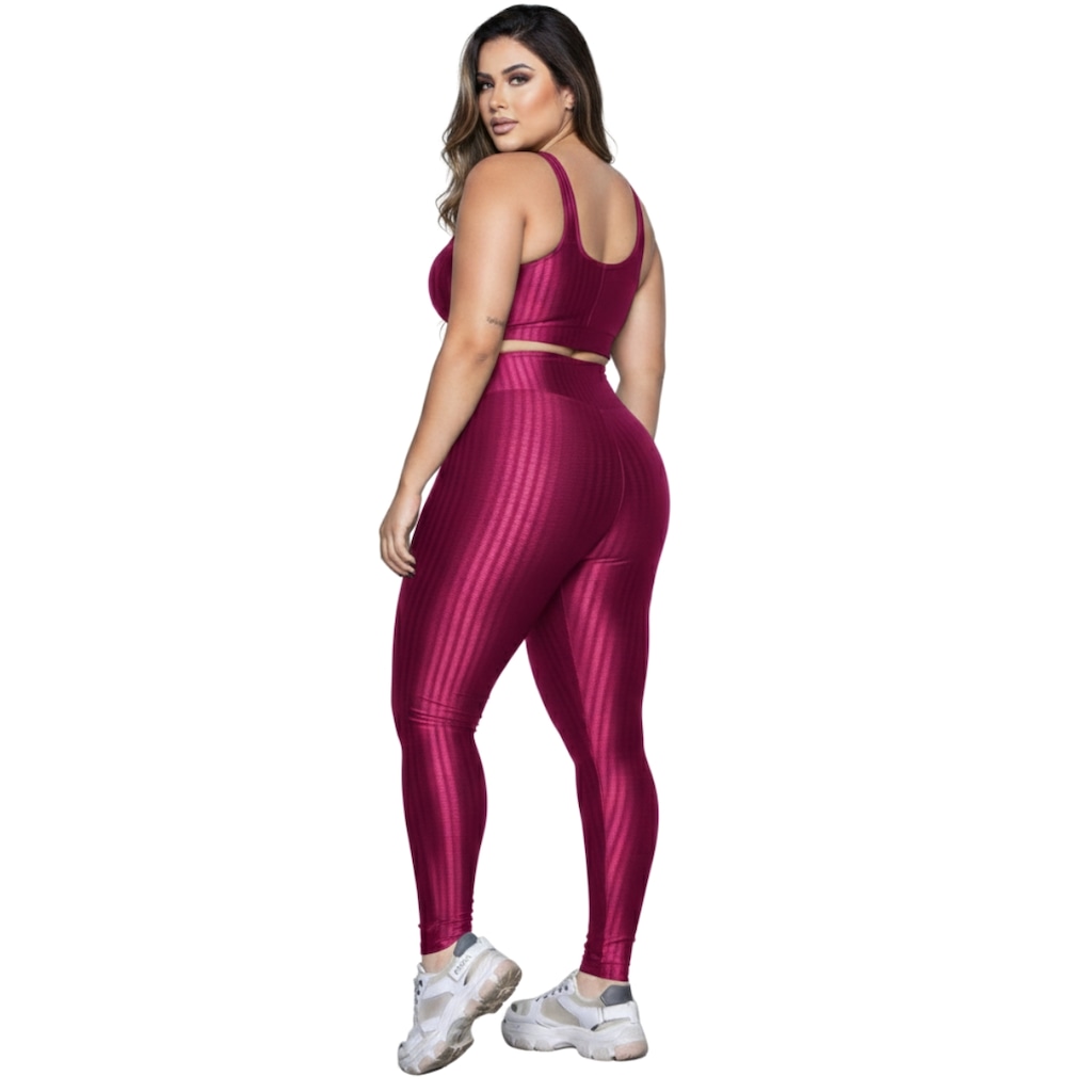 Imagem 3 do produto Conjunto Fitness Plus Size Top e Calça New Zig 3D Vekyo