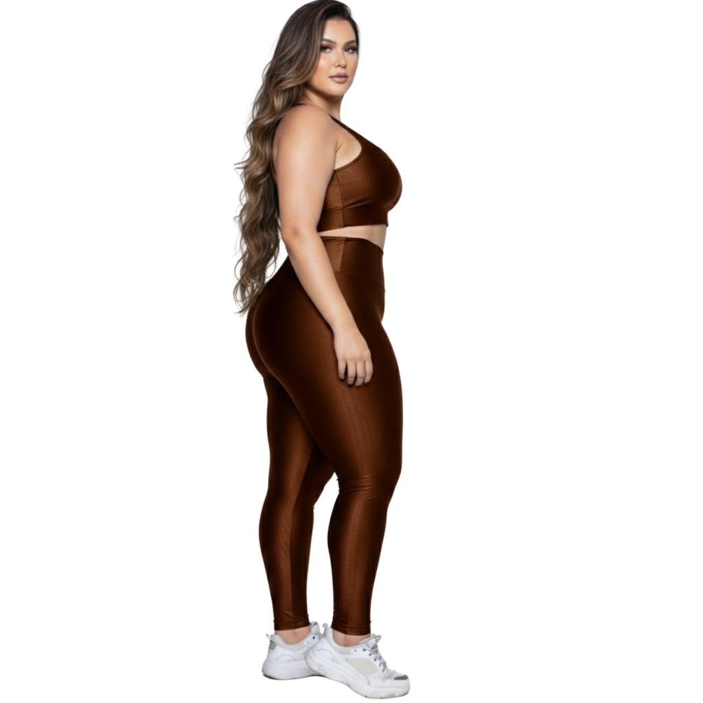 Imagem 2 do produto Conjunto Fitness Plus Size Top e Calça New Zig 3D Vekyo