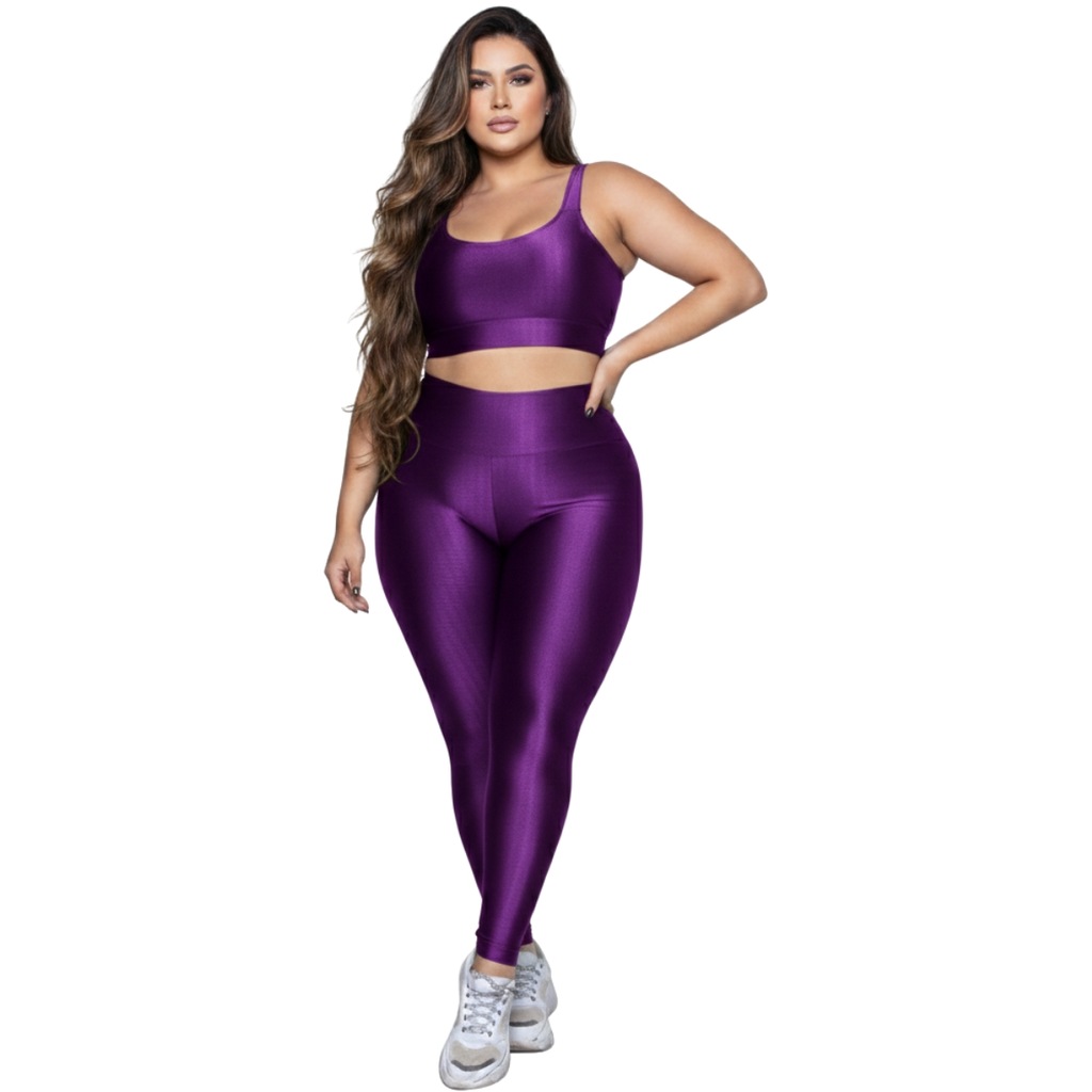 Conjunto Fitness Plus Size Top e Calça New Zig 3D Vekyo