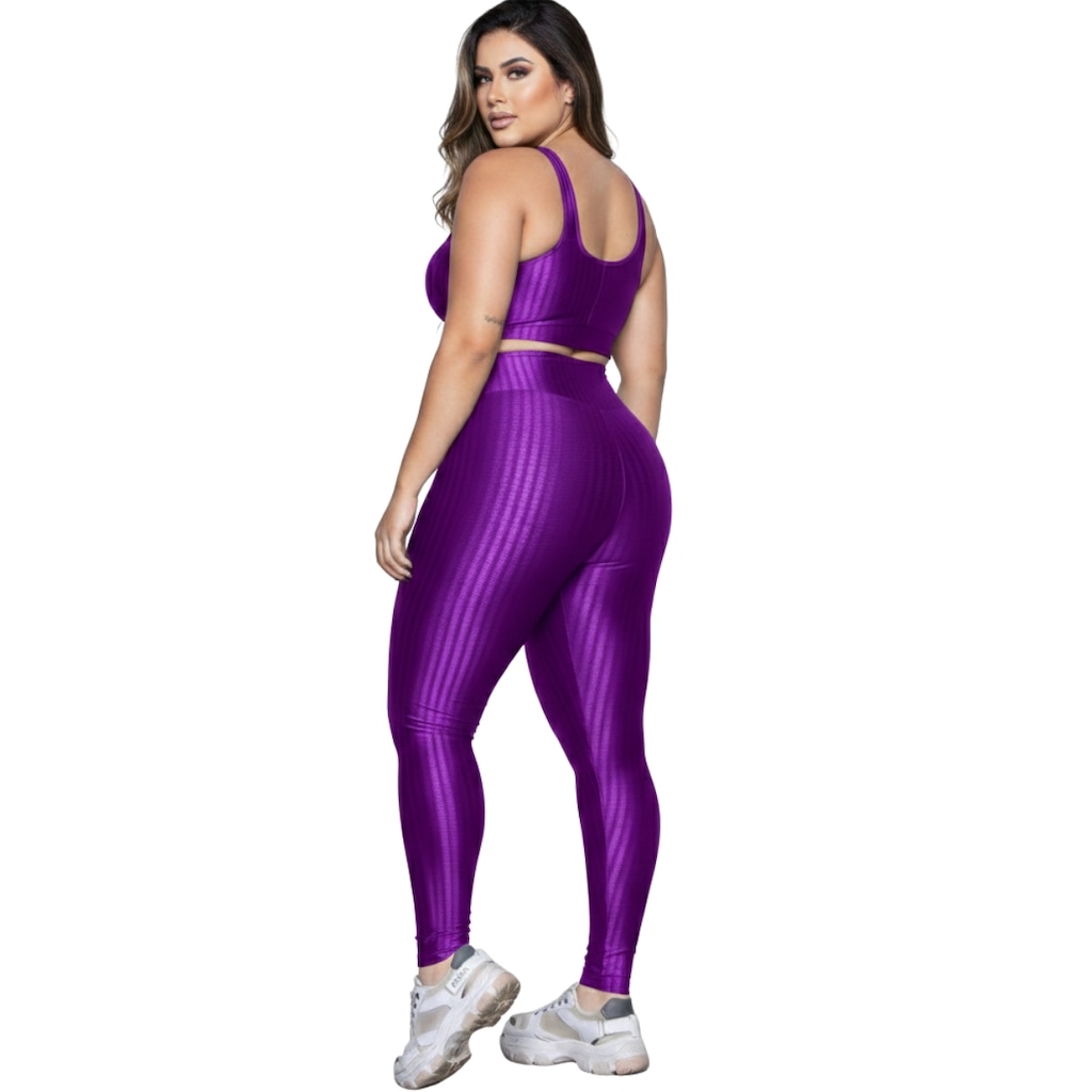 Imagem 3 do produto Conjunto Fitness Plus Size Top e Calça New Zig 3D Vekyo