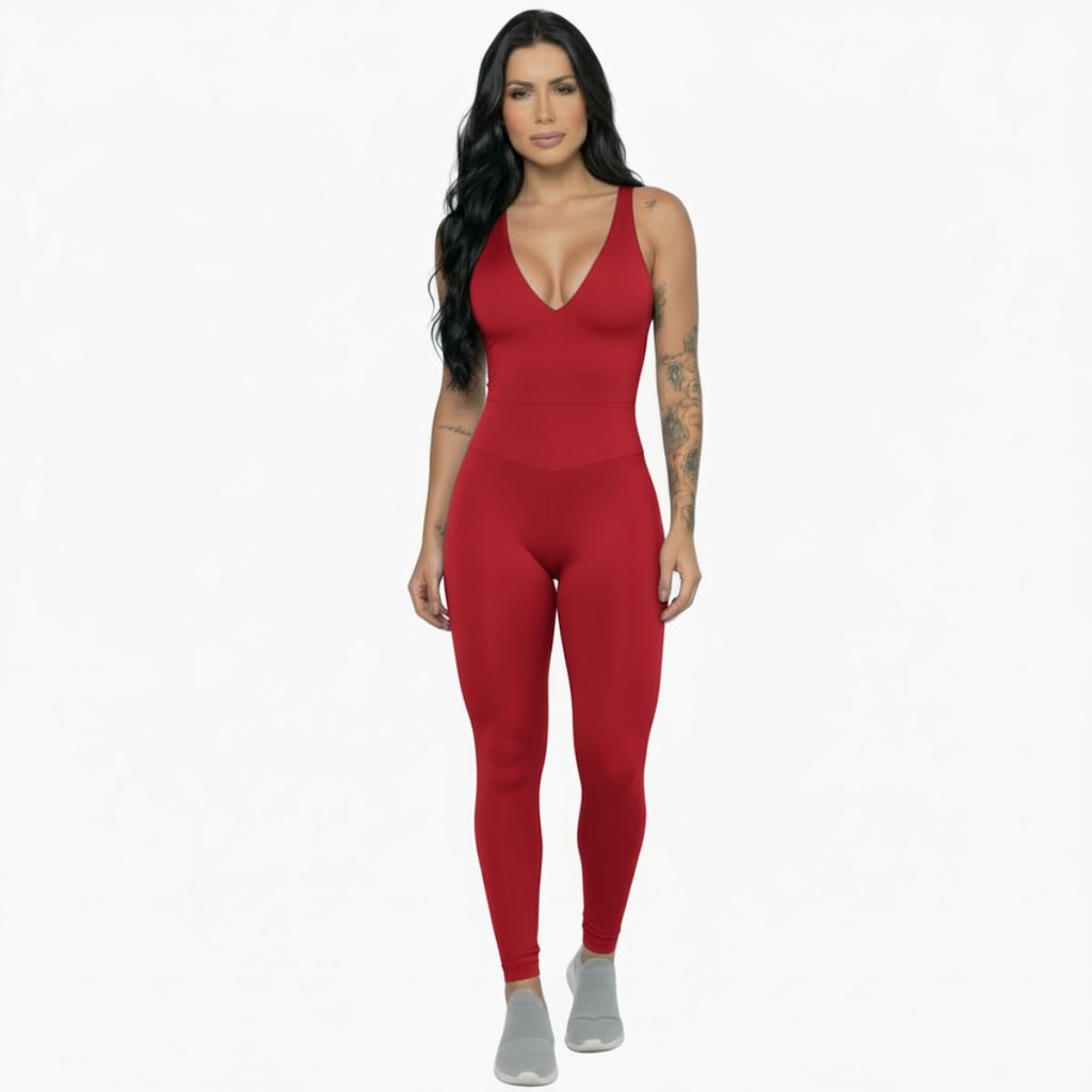 Macacão Liso Longo com Bojo Vekyo