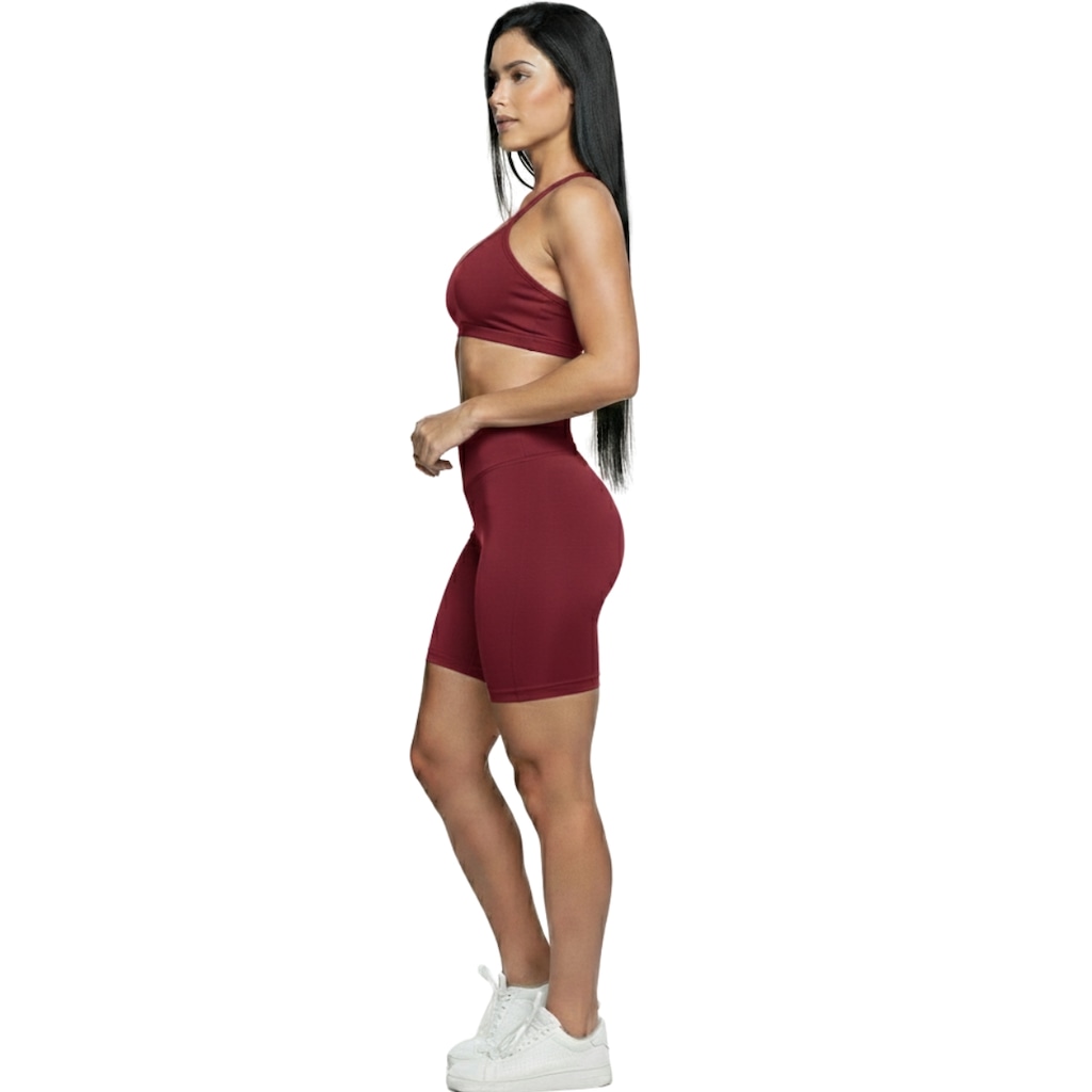 Imagem 2 do produto Conjunto Top Alça Fina e Bermudinha Suplex Feminino Vekyo