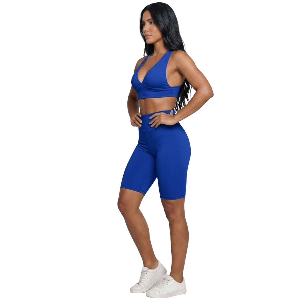 Imagem 2 do produto Conjunto Top Bojo e Bermuda Ciclista Vekyo Feminino