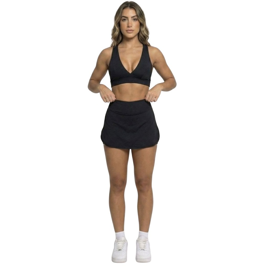 Conjunto Top Bojo e Short Saia Vekyo Feminino