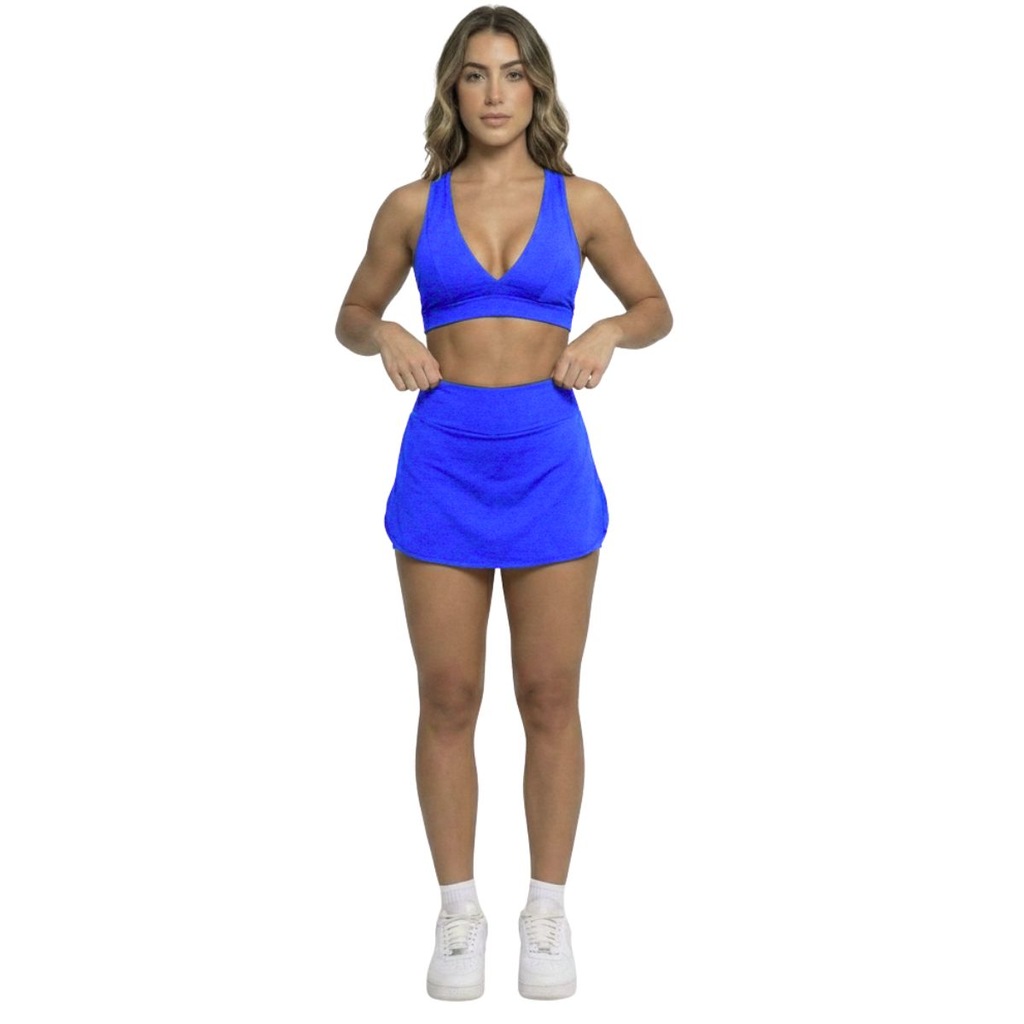 Conjunto Top Bojo e Short Saia Vekyo Feminino