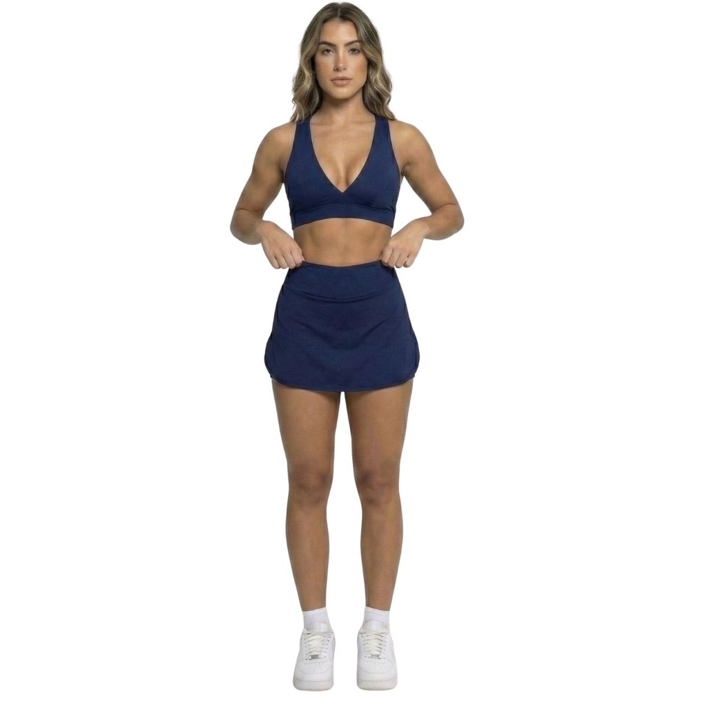 Conjunto Top Bojo e Short Saia Vekyo Feminino