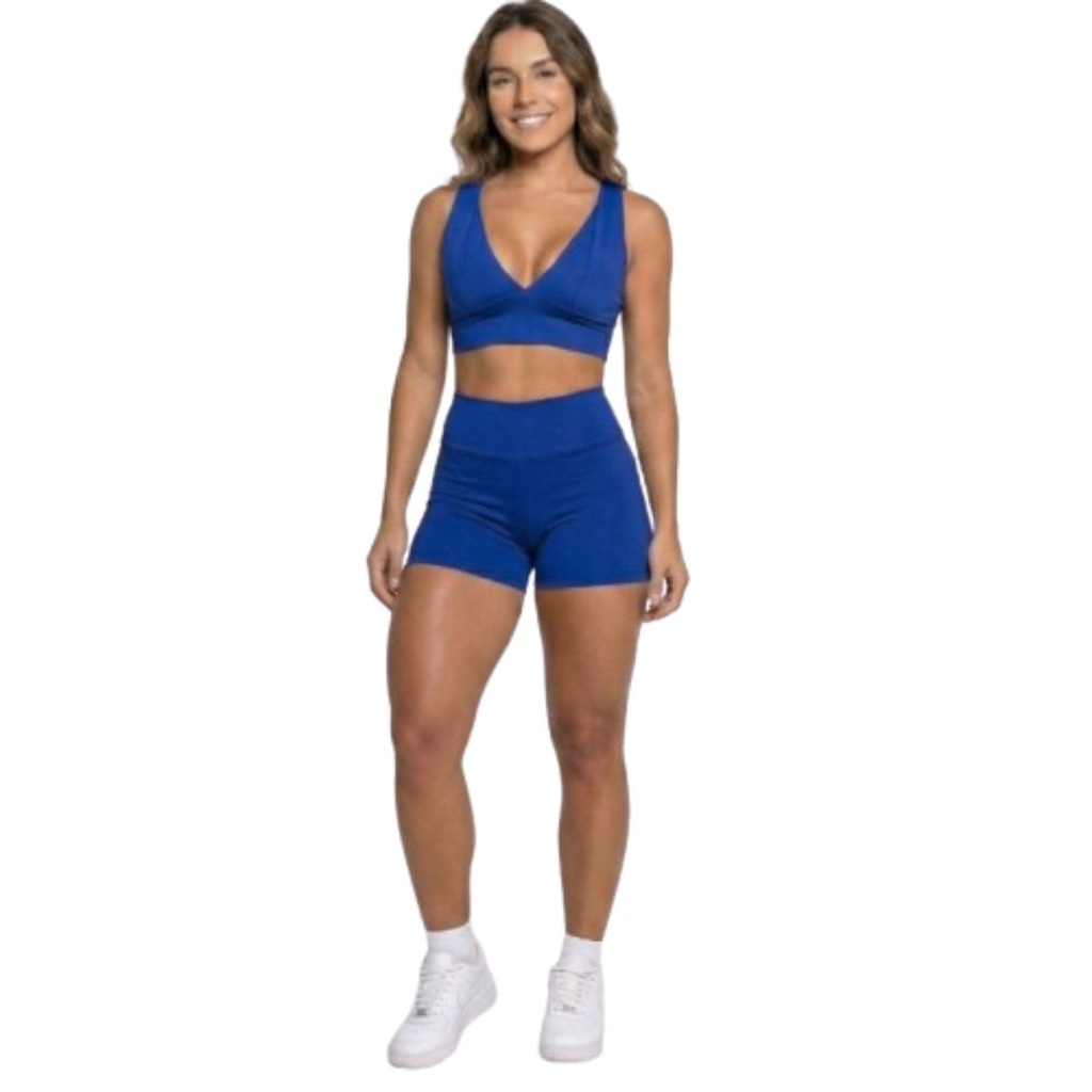 Conjunto Top Com Bojo e Short Suplex Vekyo Feminino