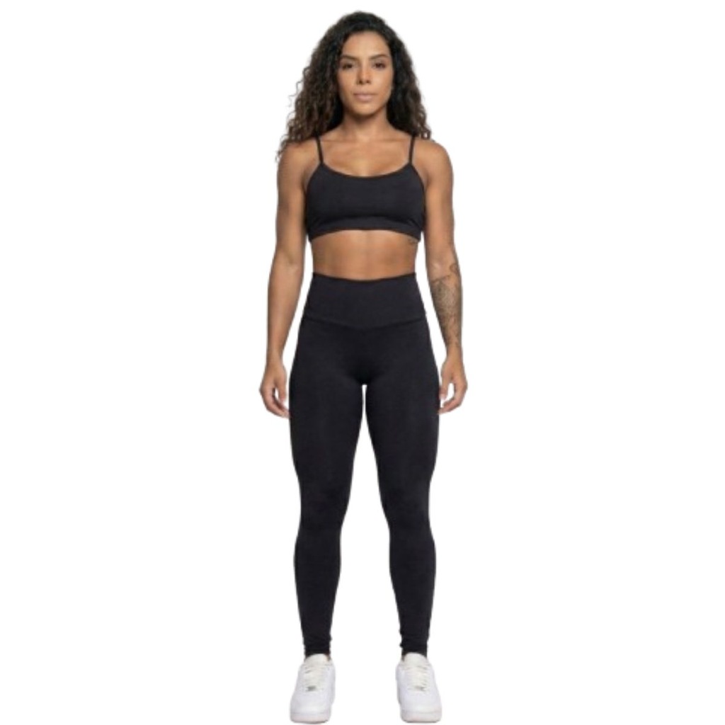 Conjunto Top Alça Fina e Calça Suplex Vekyo Feminino
