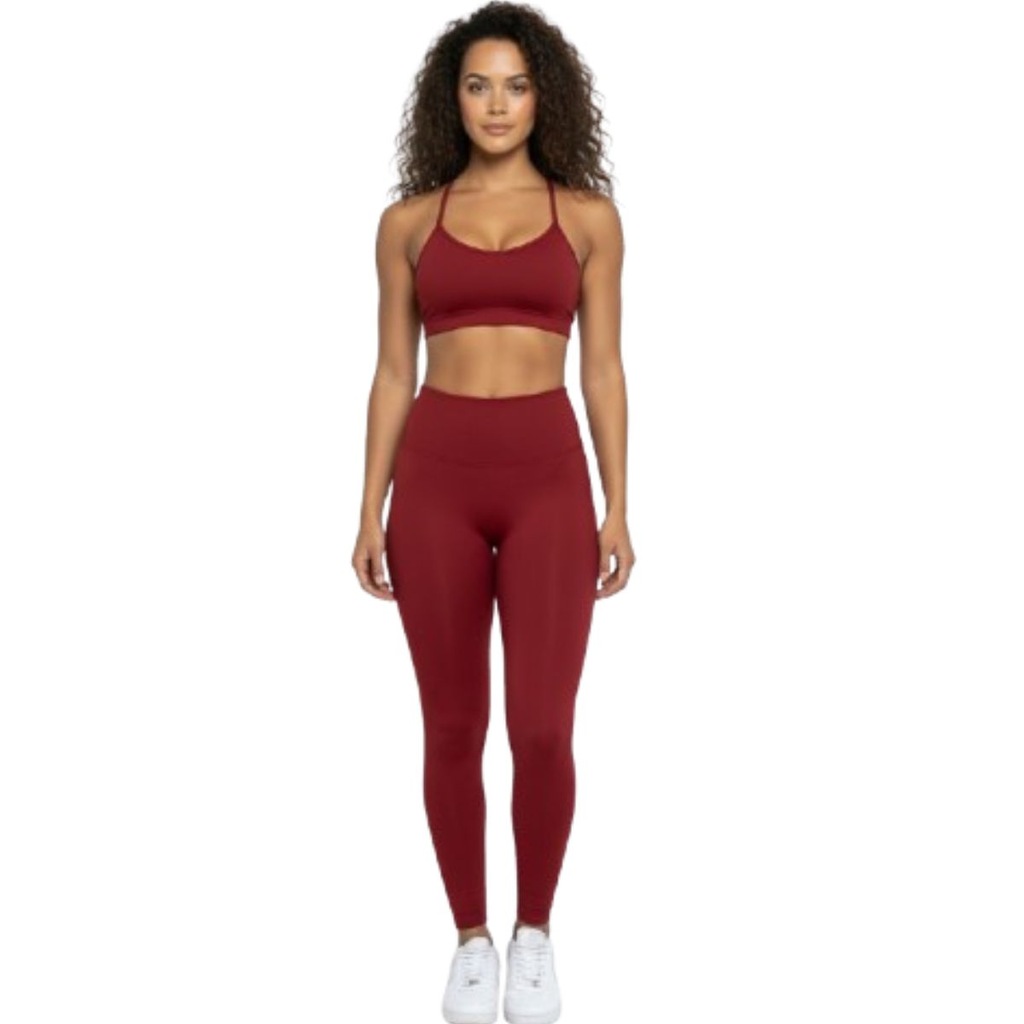 Conjunto Top Alça Fina e Calça Suplex Vekyo Feminino