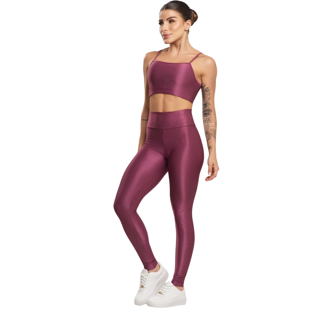 Imagem 2 do produto Conjunto Fitness Top e Calça Esmeralda Vekyo Feminino