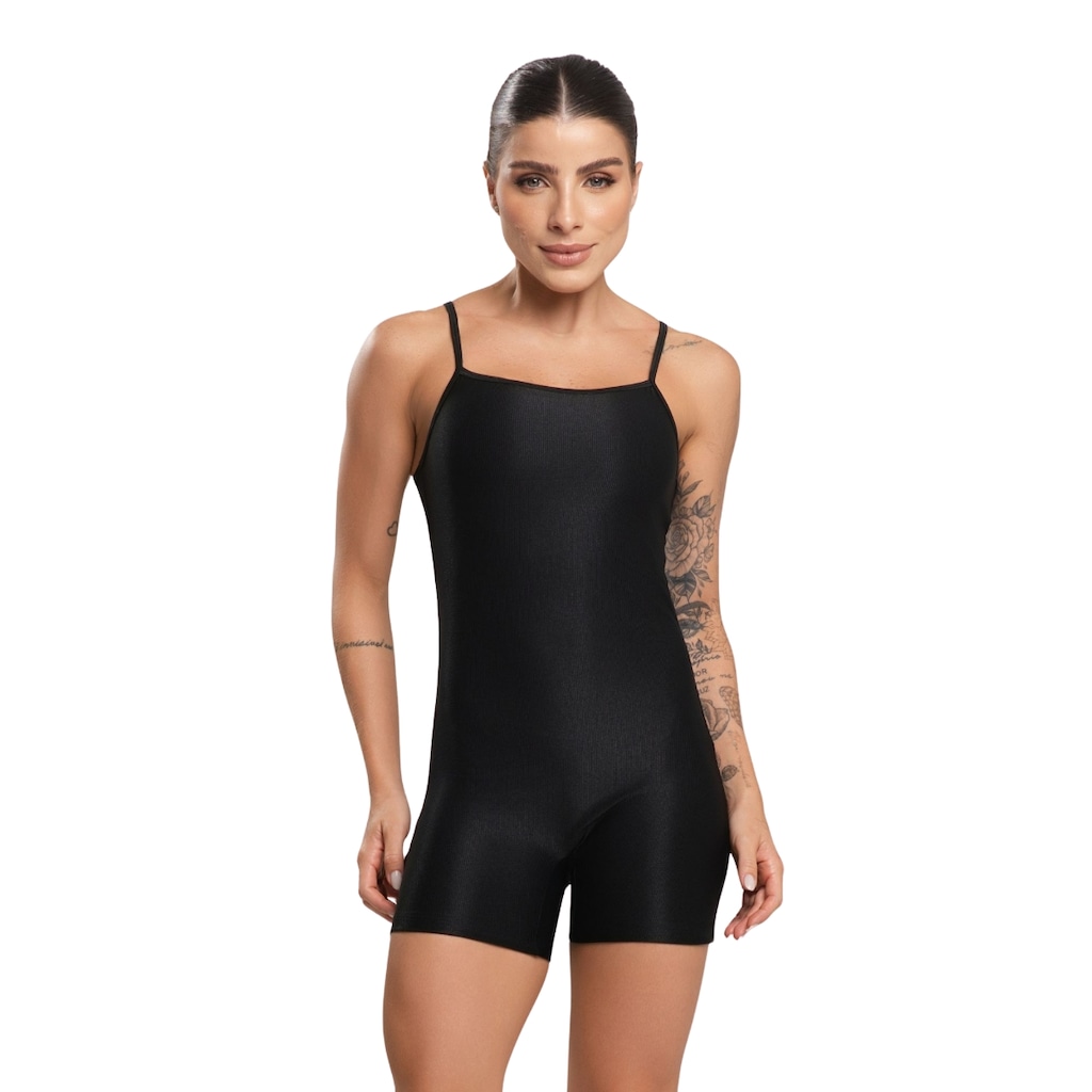 Macaquinho Fitness Blackout Veyko Feminino