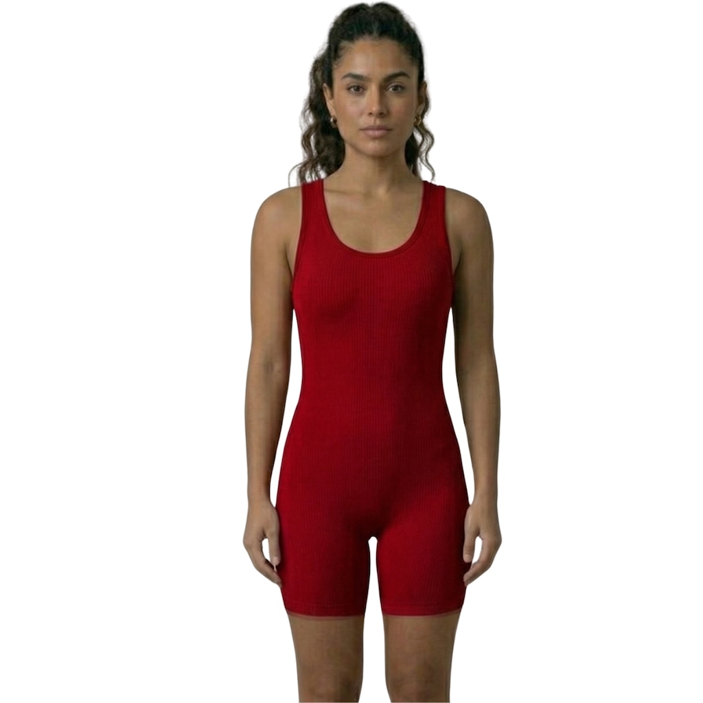 Macaquinho Fitness Liso Vekyo Feminino