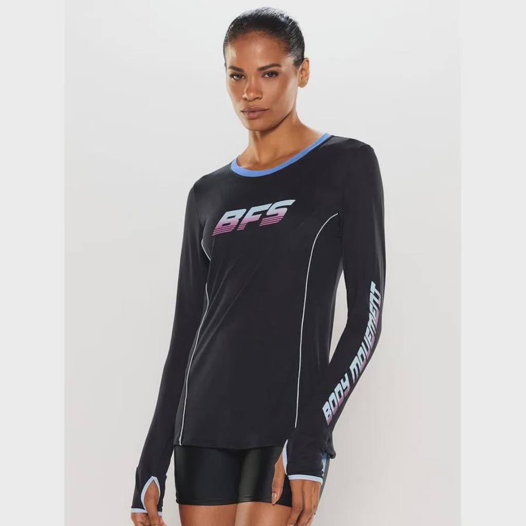 Camiseta Body for sure Manga Longa Estampada Pop - Feminino