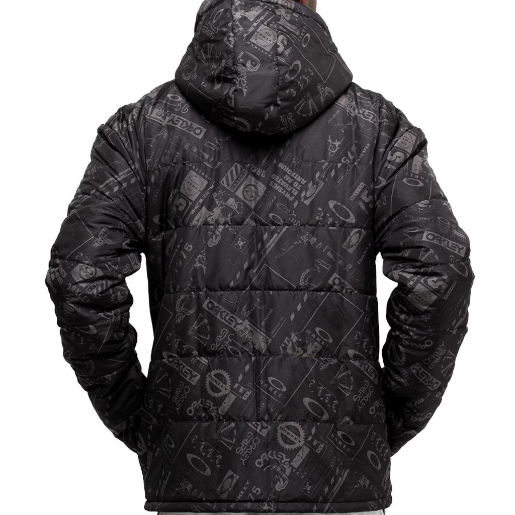 Jaqueta Masculina Oakley Graphic Puffer WT26 Blackout em Promoção