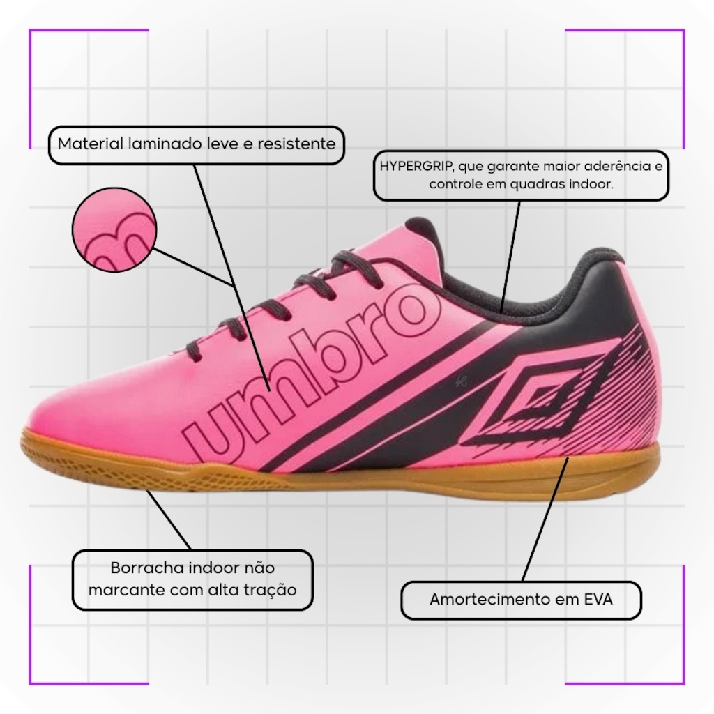 Imagem 5 do produto Chuteira Futsal Infantil Umbro Kick Jr