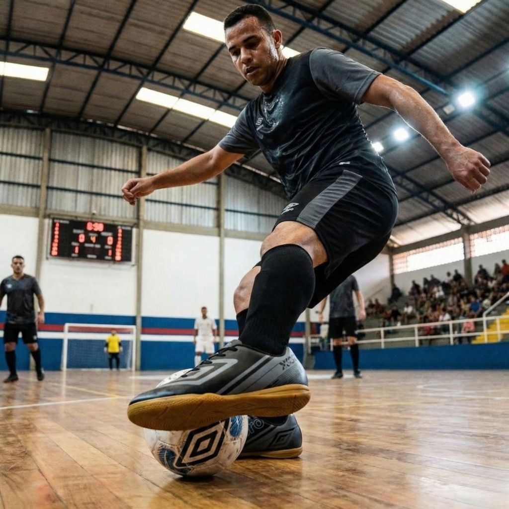 Imagem 4 do produto Kit Chuteira Futsal Umbro Kick e Meião Masculino
