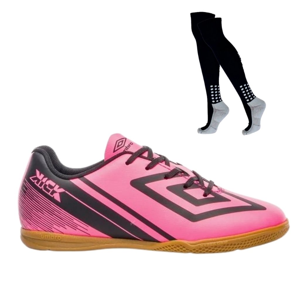 Kit Chuteira Futsal Umbro Kick e Meião Masculino