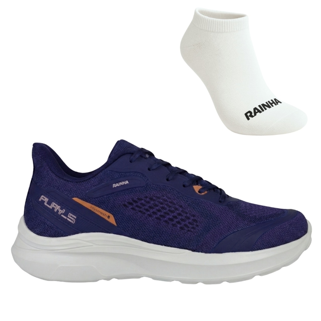 Kit Tênis Rainha Play V E Meia - Masculino