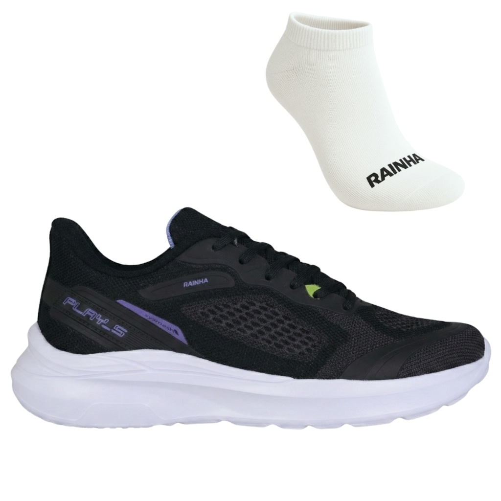 Kit Tênis Rainha Play V E Meia - Feminino