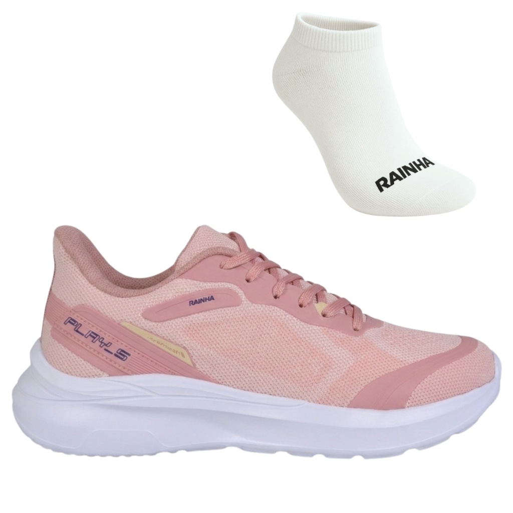Kit Tênis Rainha Play V E Meia - Feminino