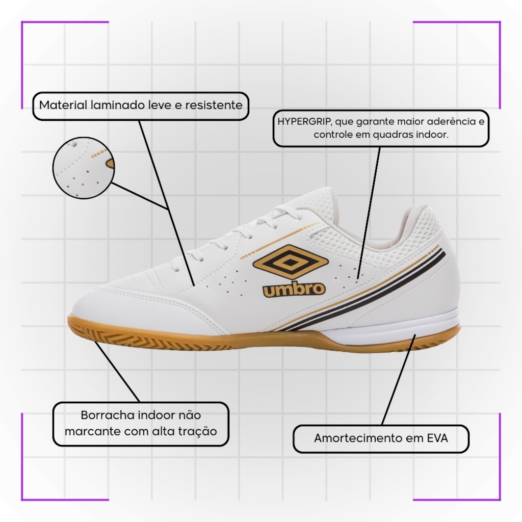 Imagem 5 do produto Kit Chuteira Futsal Umbro Furious e Meião - Masculino