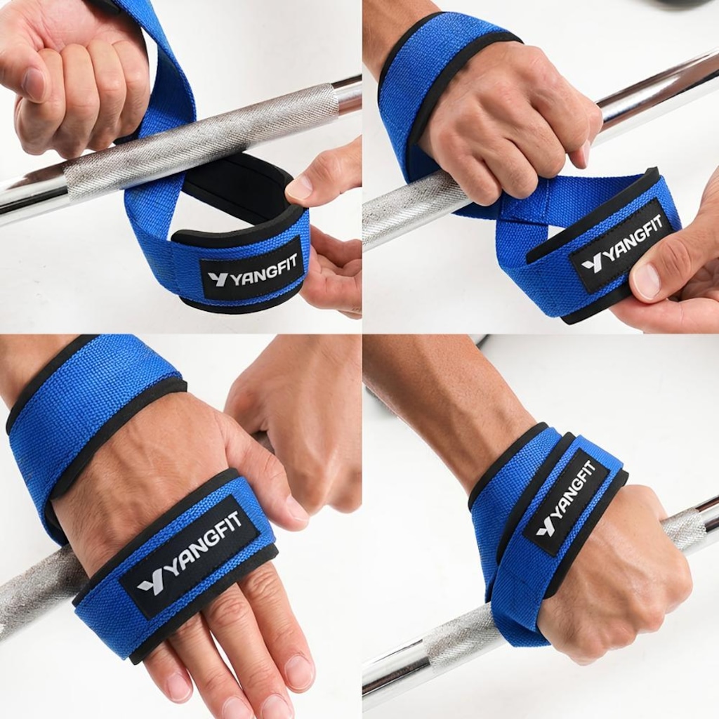 Imagem 2 do produto Strap 8 Grip Alta Perfomance Yangfit Para Musculação Stiff