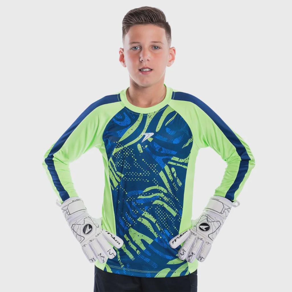 Camisa de Goleiro Manga Longa Poker Defender - Infantil