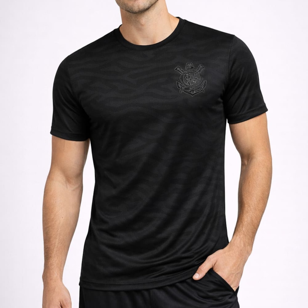 Camiseta do Corinthians Coimbra Jacquard - Masculina