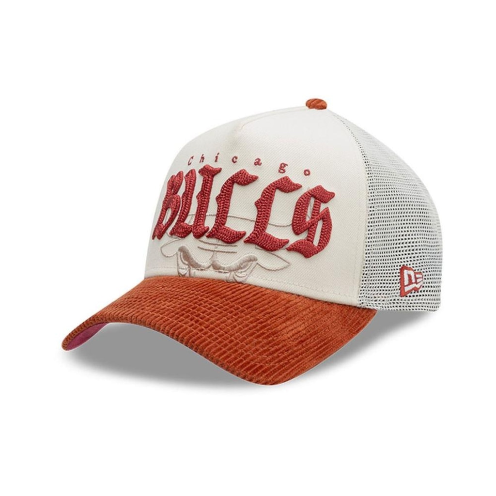 Boneé Unissex New Era 9FORTY A-Frame Trucker Chicago Bulls NBA Aba Curva
