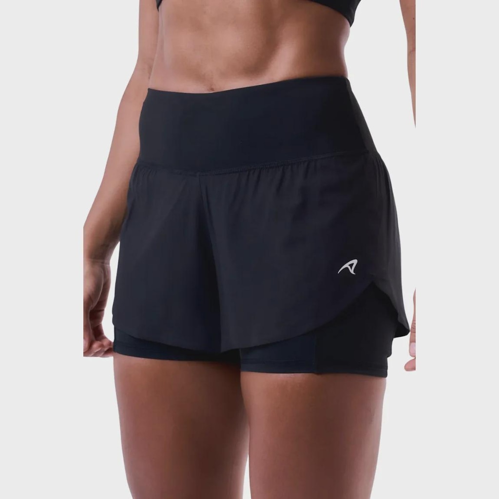 Short Authen Signature Samba 2in1 3 Bolsos Feminino