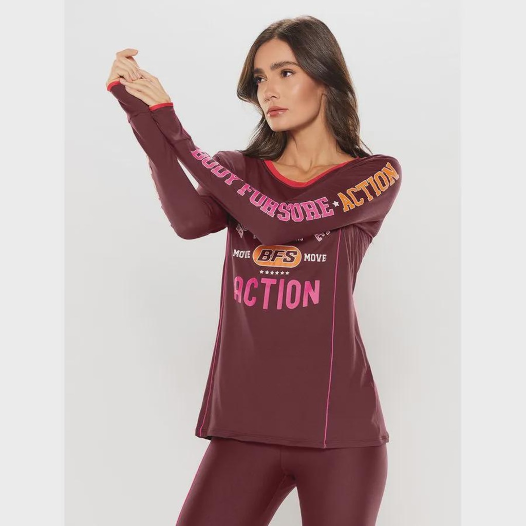 Camiseta Bodyforsure Manga Longa Olympia - Feminina