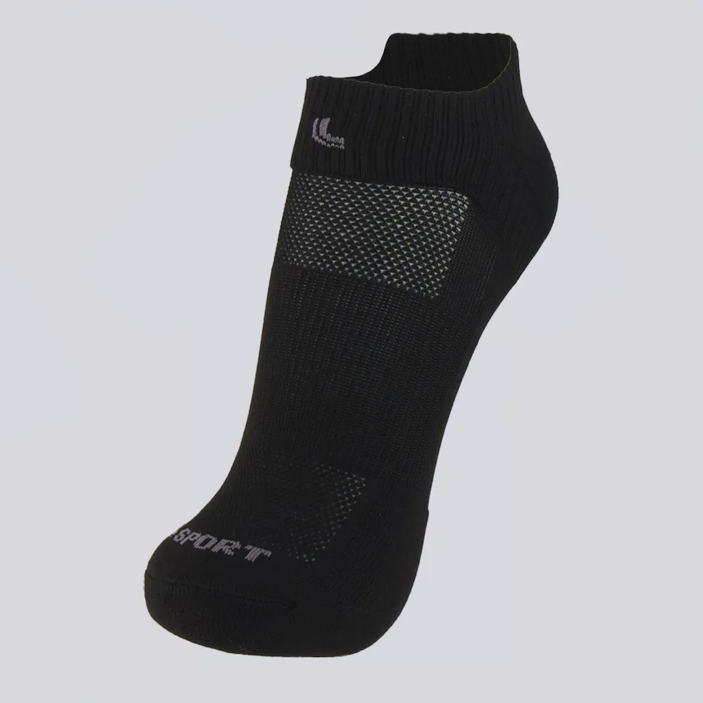 Kit Meia Cano Baixo Dry Fit Running 3 pares Lupo