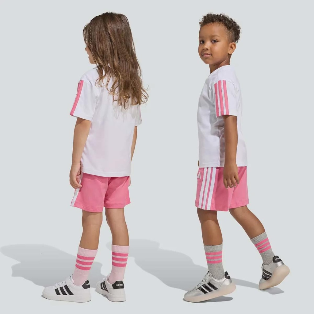 Imagem 2 do produto Conjunto Infantil 3 Stripes T-SET 160 adidas