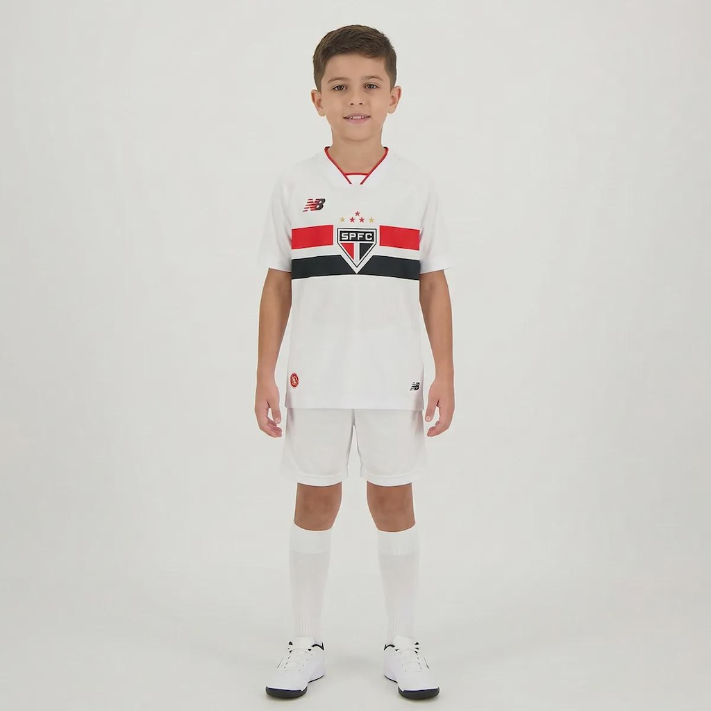 Camisa São Paulo I 2026 New Balance Infantil