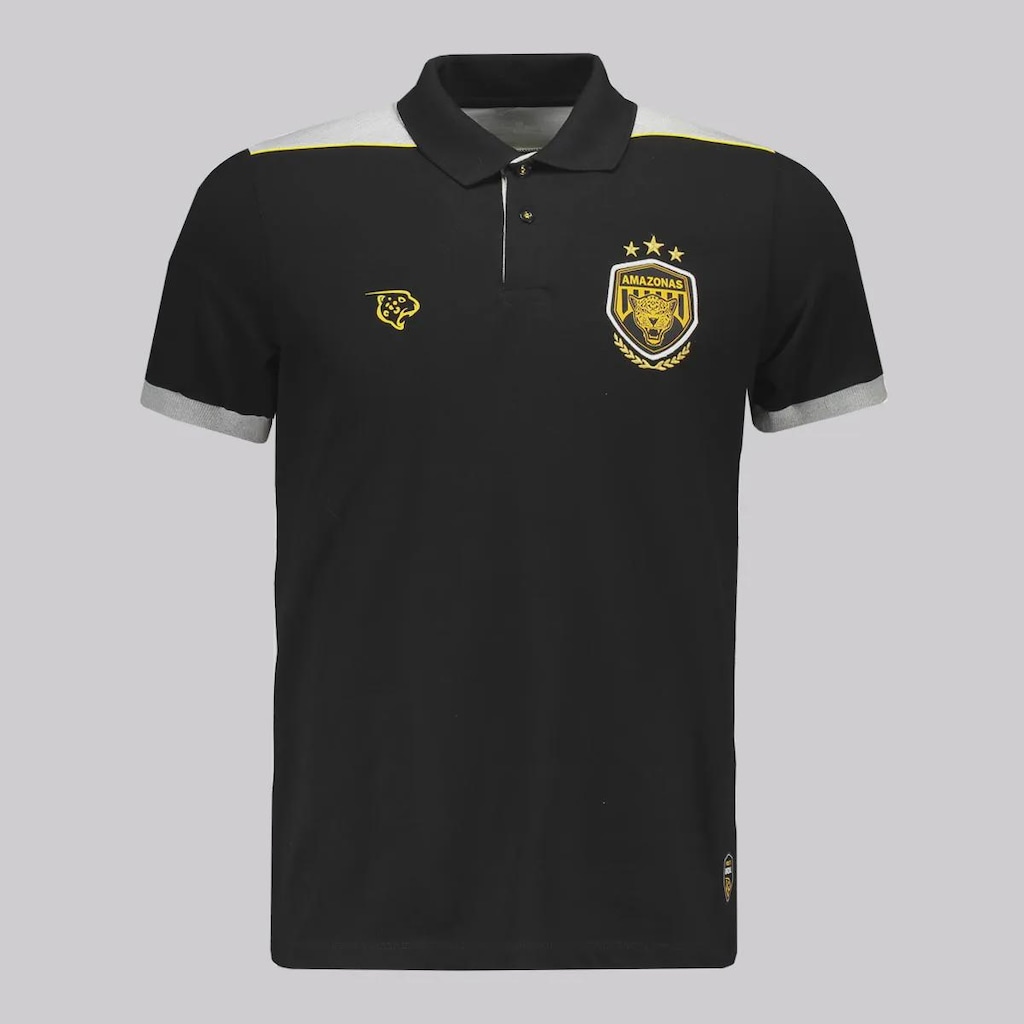 Camiseta Polo Onça Amazonas Viagem Atleta Logo 2025 FutFanatics Masculino